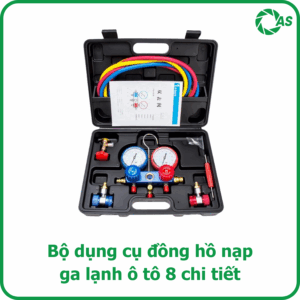 Bộ dụng cụ đồng hồ nạp ga lạnh ô tô 8 chi tiết