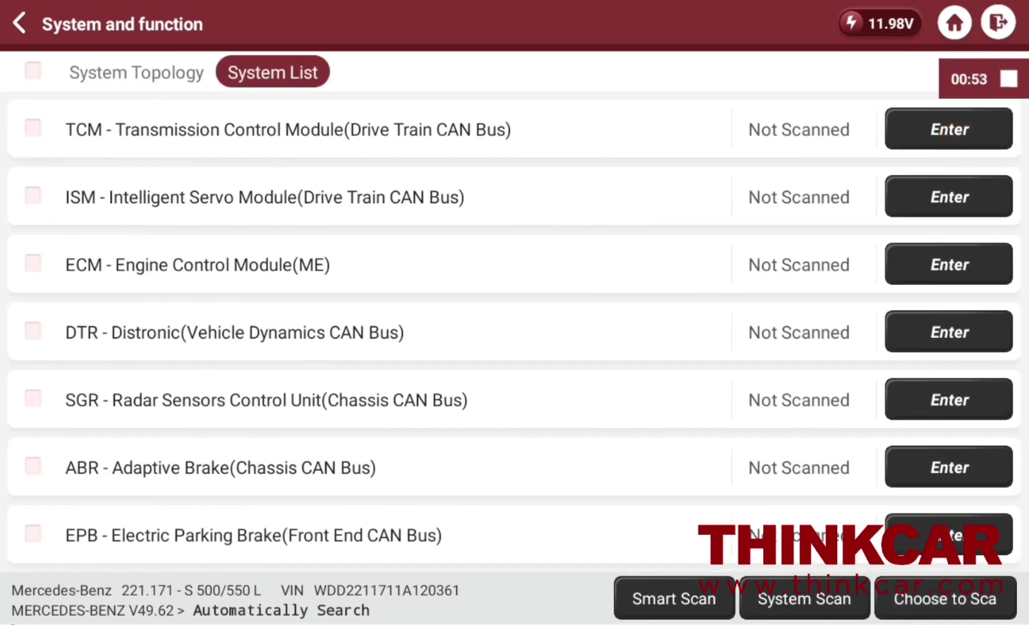 Programming TCM Mercedes S500