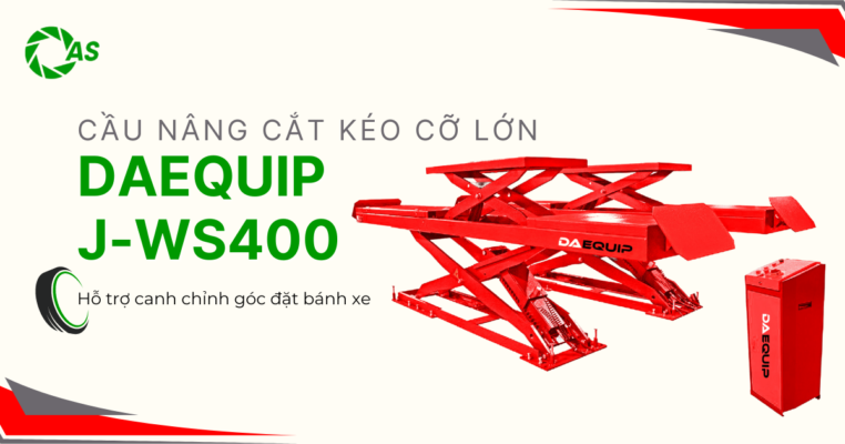 Cầu Nâng Cắt Kéo Cỡ Lớn Hỗ Trợ Canh Chỉnh Góc Đặt Bánh Xe DAEQUIP J-WS400