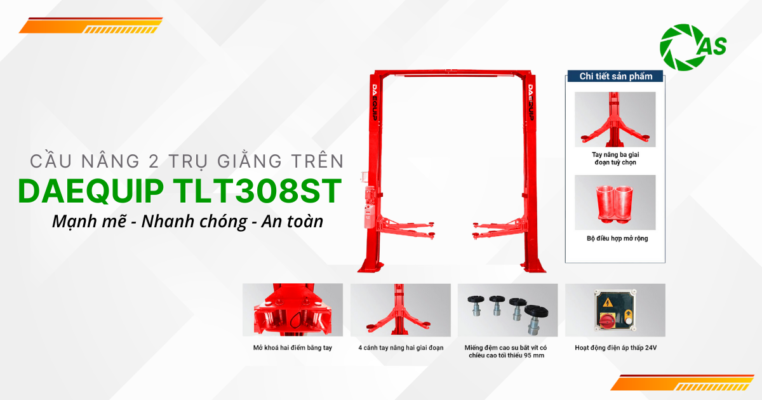 Cầu nâng 2 trụ giằng trên DAEQUIP TLT308ST