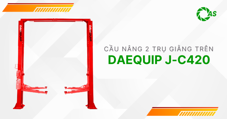 Cầu nâng 2 trụ giằng trên DAEQUIP J-C420