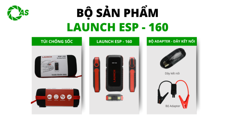 Bộ sản phẩm thiết bị kích đề kích nổ ô tô LAUNCH ESP - 160