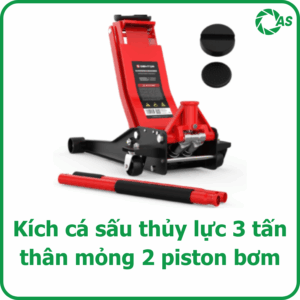 Kích cá sấu thủy lực 3 tấn thân mỏng 2 piston bơm
